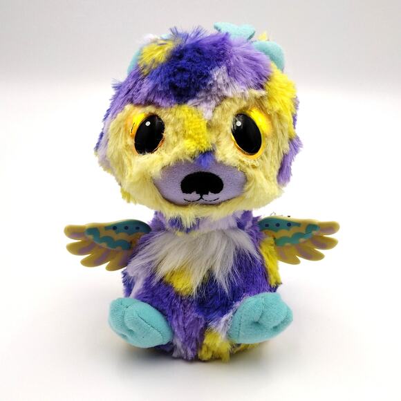 Hatchimals Electronic Talking Angel Deer Purple Yellow Teal 6" Cute Plush Wings - Picture 2 of 8